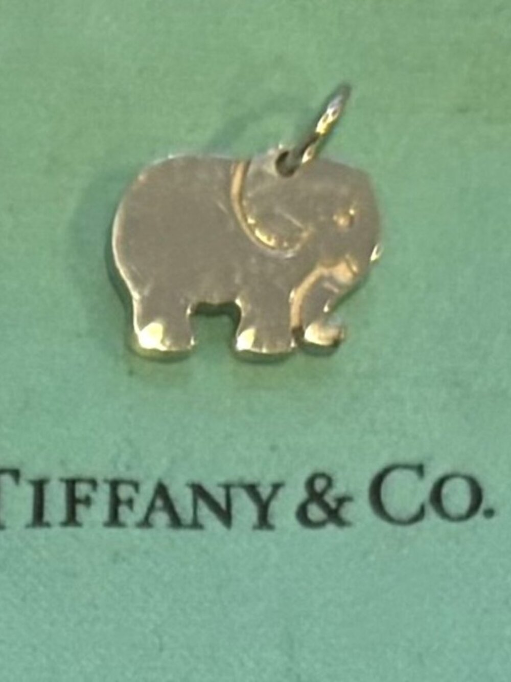 Very Rare, Authentic Tiffany & Co. Sterling Silver Elephant Never Forgets Charm
